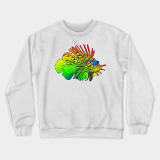 Rastafarian Theme Exotic Lionfish Zebrafish Sunglasses Crewneck Sweatshirt